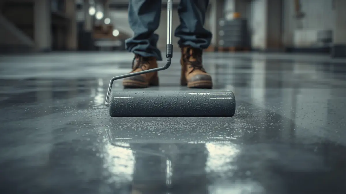 Aplikasi coating epoxy dengan roller